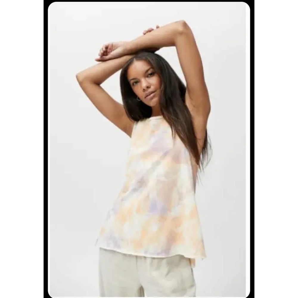 Urban Outfitters Pastel Tie Dye V-Back Muscle Tank size M